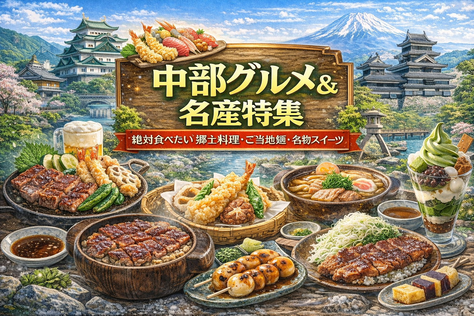 中部グルメ＆名産特集｜絶対食べたい郷土料理・ご当地麺・名物スイーツまとめ