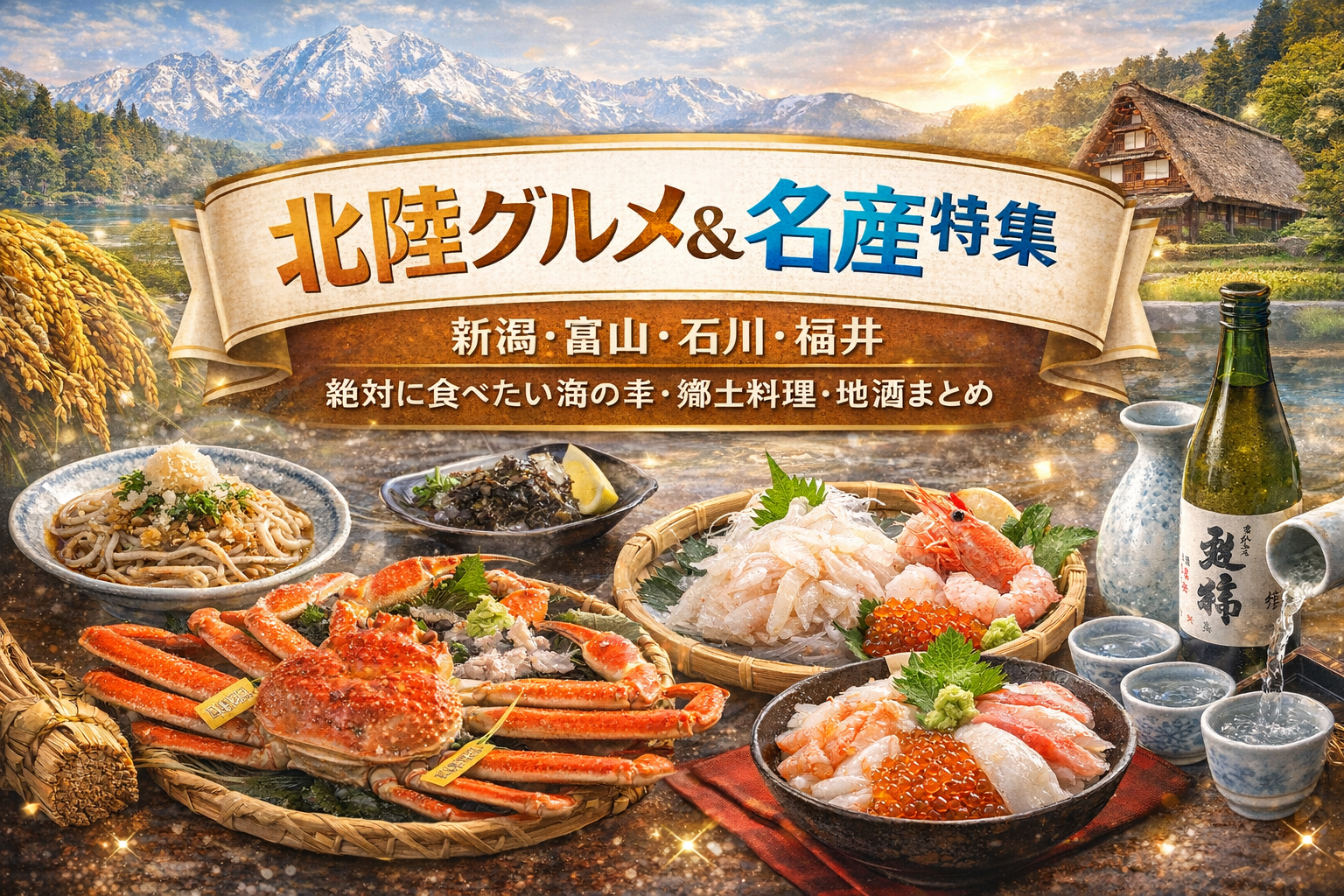 北陸グルメ＆名産特集｜新潟・富山・石川・福井の海鮮と郷土料理のイメージ