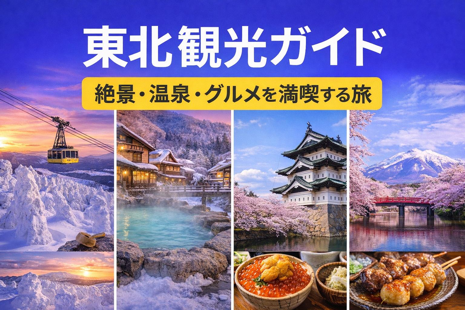 東北観光ガイドのイメージ｜絶景・温泉・グルメを満喫する旅
