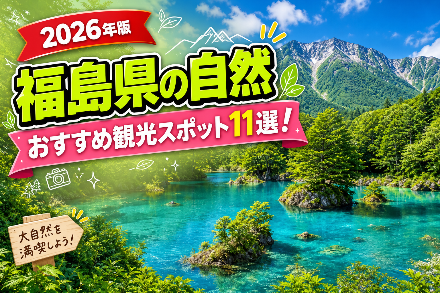 福島県の自然おすすめ観光スポット11選【楽天たびノート】のアイキャッチ画像