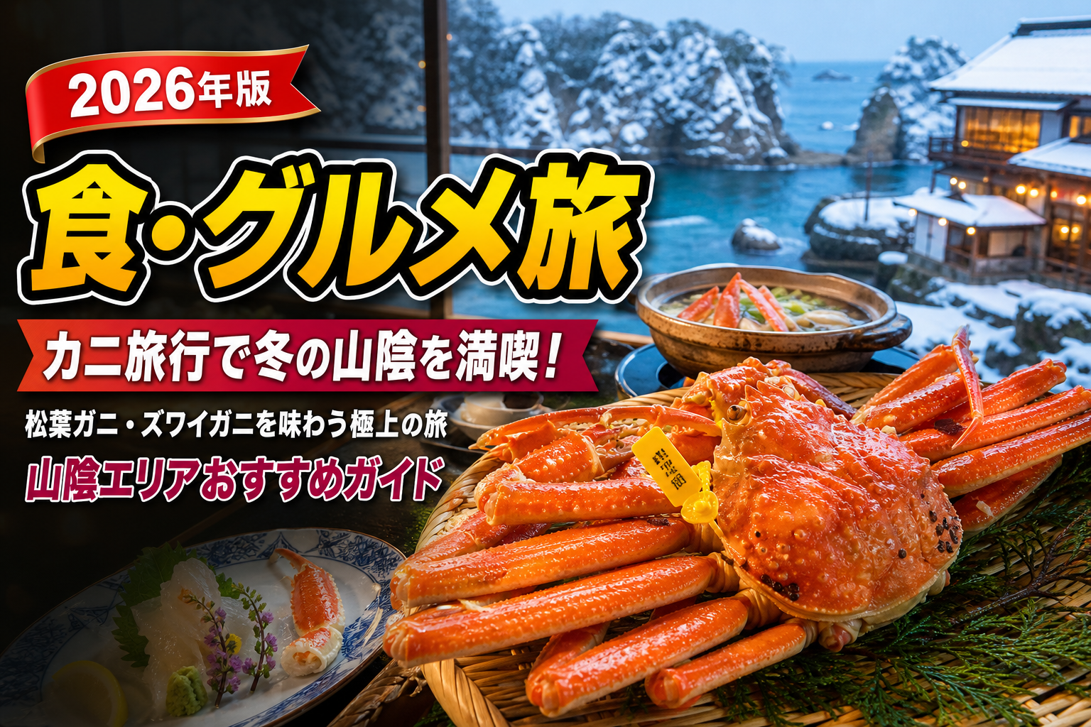 カニ旅行|松葉ガニ・ズワイガニの本場・山陰への冬旅のアイキャッチ画像