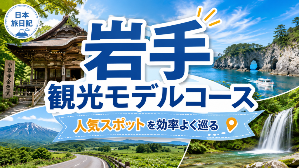 岩手観光モデルコースで人気スポットを効率よく巡る旅行ガイド風アイキャッチ画像