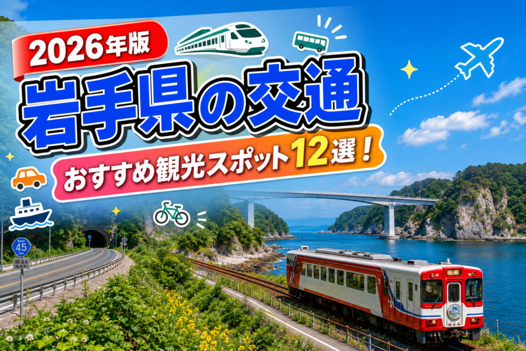 岩手県の交通おすすめ観光スポット12選【楽天たびノート】のアイキャッチ画像