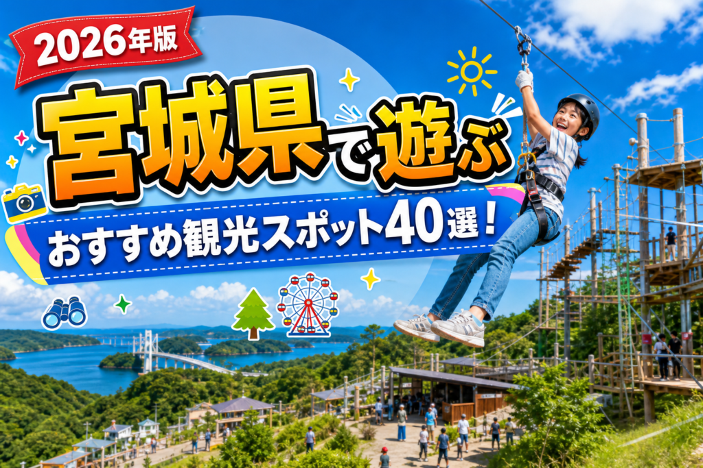 宮城県で遊ぶおすすめ観光スポット40選【楽天たびノート】のアイキャッチ画像