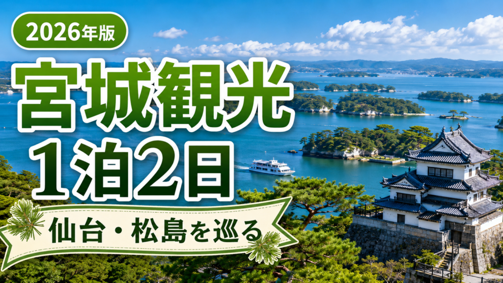 仙台と松島を巡る宮城観光1泊2日モデルコースの旅行イメージ