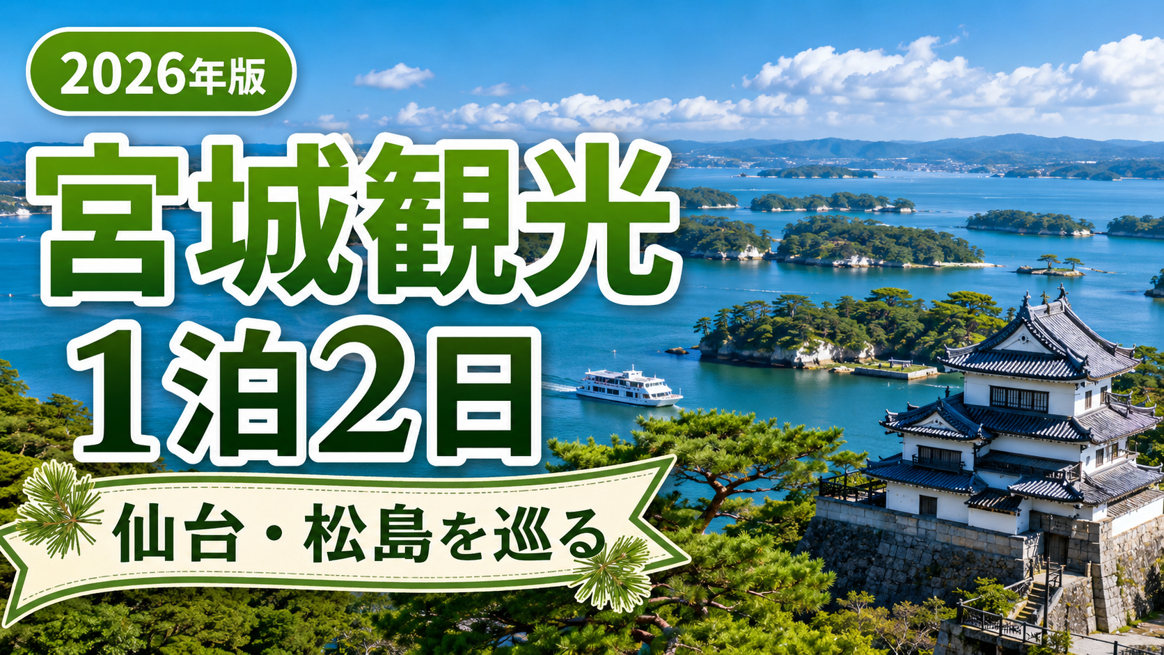 仙台と松島を巡る宮城観光1泊2日モデルコースの旅行イメージ