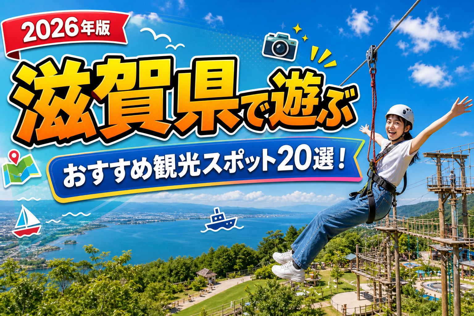 滋賀県で遊ぶおすすめ観光スポット20選【楽天たびノート】のアイキャッチ画像