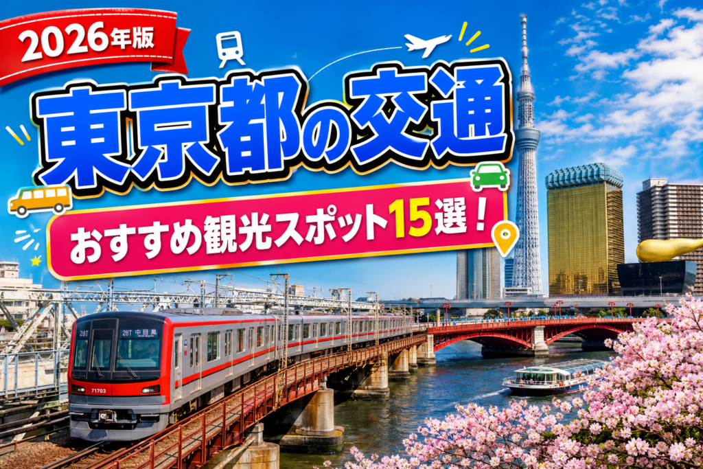 東京都の交通おすすめ観光スポット15選【楽天たびノート】のアイキャッチ画像