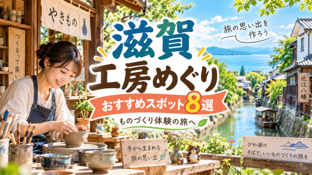 滋賀県で陶芸やものづくり体験を楽しめるおすすめ工房観光スポット8選を紹介する旅行イメージ
