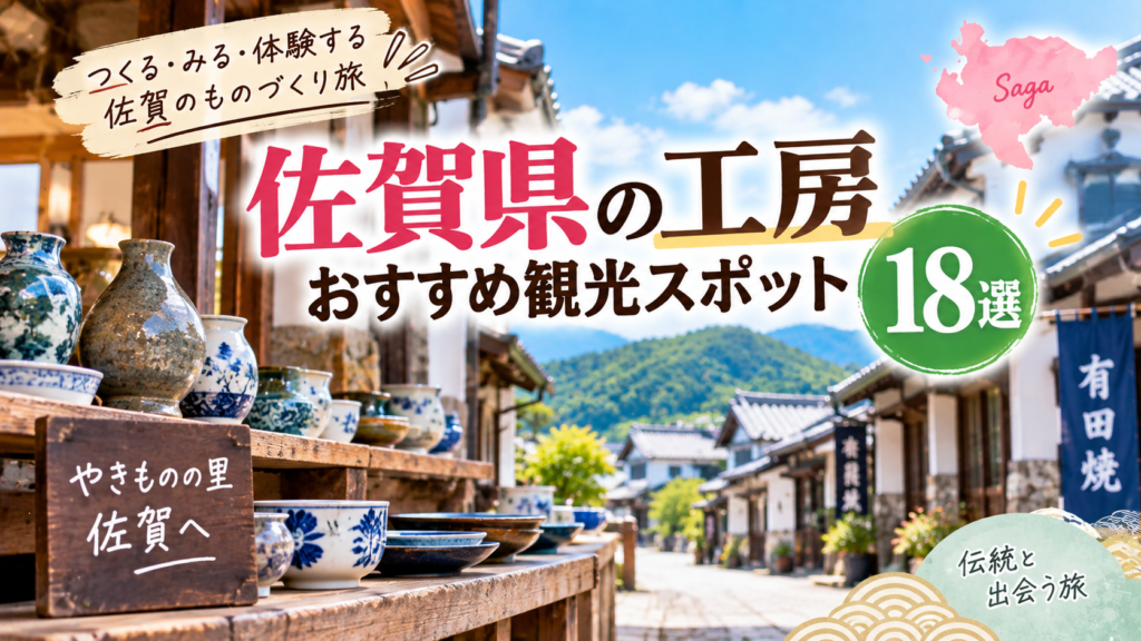 佐賀県の焼き物や伝統工芸を楽しめる工房と観光スポットを紹介するアイキャッチ画像